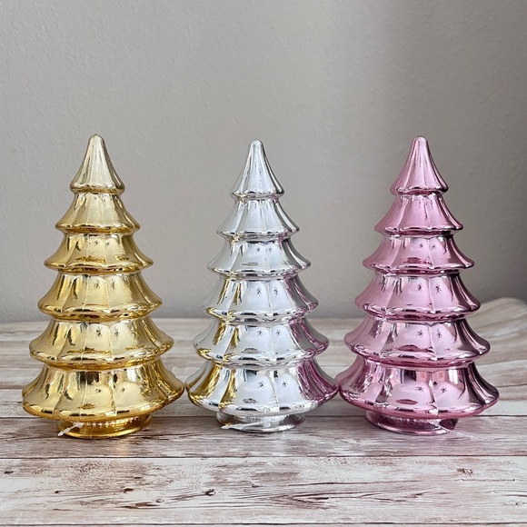 NEW Target Bullseye Playground Metallic Glass Christmas Trees🎀 - Picture 1 of 4